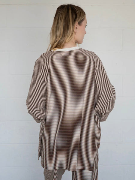 Levi Top in Brown Stripe