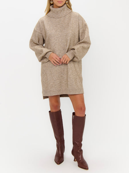 Chester Sweater Dress in Oatmeal Knit