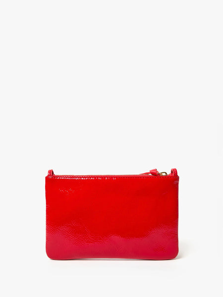 Wallet Clutch in Super Red Pucker Patent