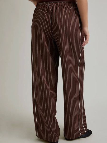 The Tea Is Piping Pant in Brown