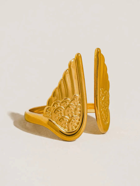 Silvane Angel Wing Ring in Gold