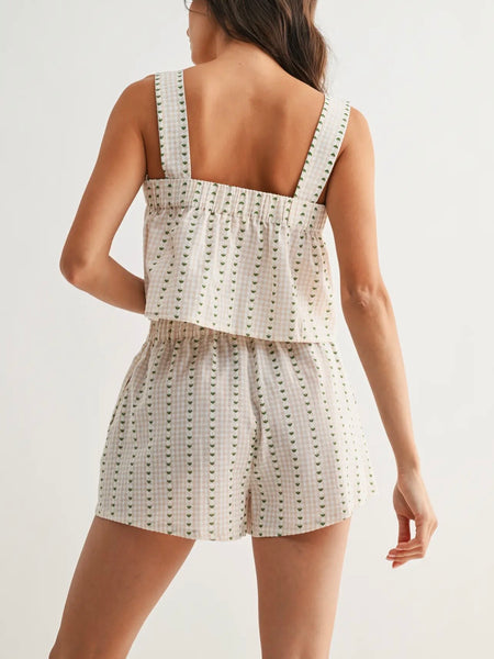 Frilly Of The Valley Set in Ivory Multi