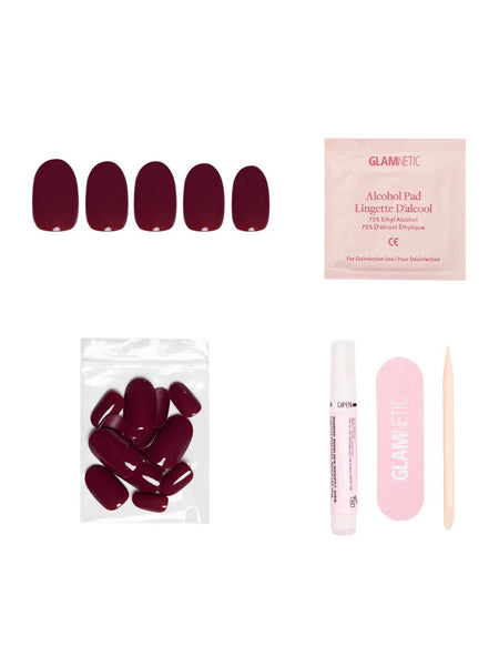 Berry Maroon Press On Nails