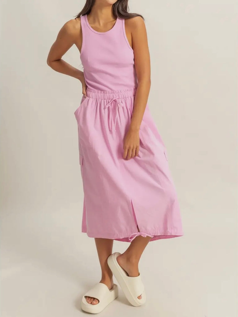 Takes Two To Cargo Dress in Pink