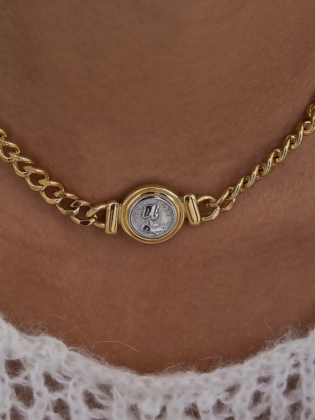 Parisse Coin Pendant Necklace