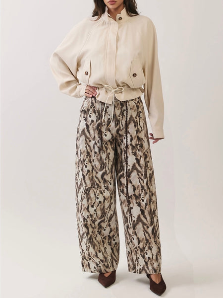 Draw-Strung Out Jacket in Cream