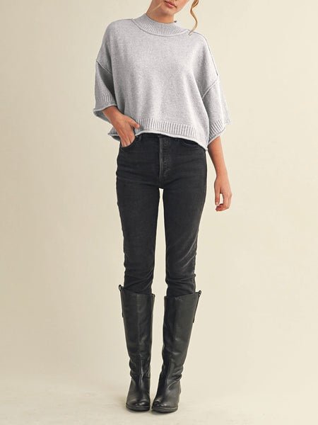 MOCKtauk Will Never Be The Same Sweater in Heather Grey