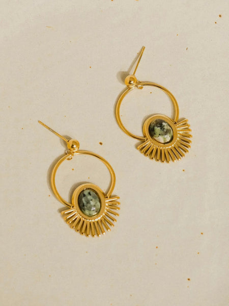 Bristol Gemstone Hoop Earring