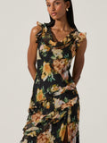 Alinta Dress in Black Floral