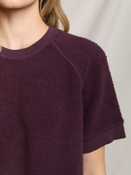 Ziggy Short Sleeve Sweatshirt in Cherry Lacquer