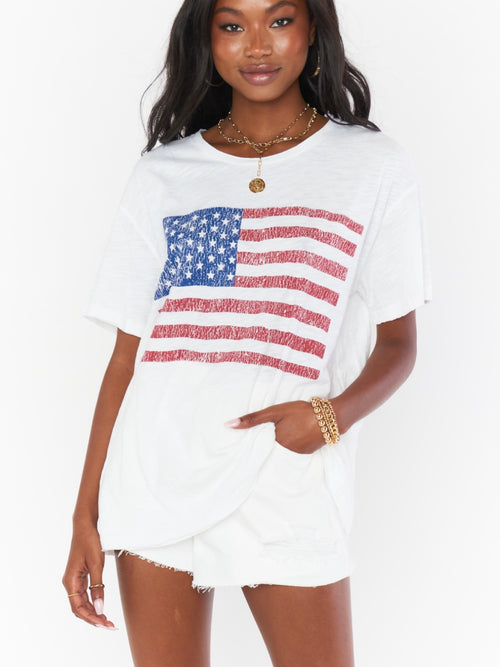 Cooper Tee in American Flag Graphic