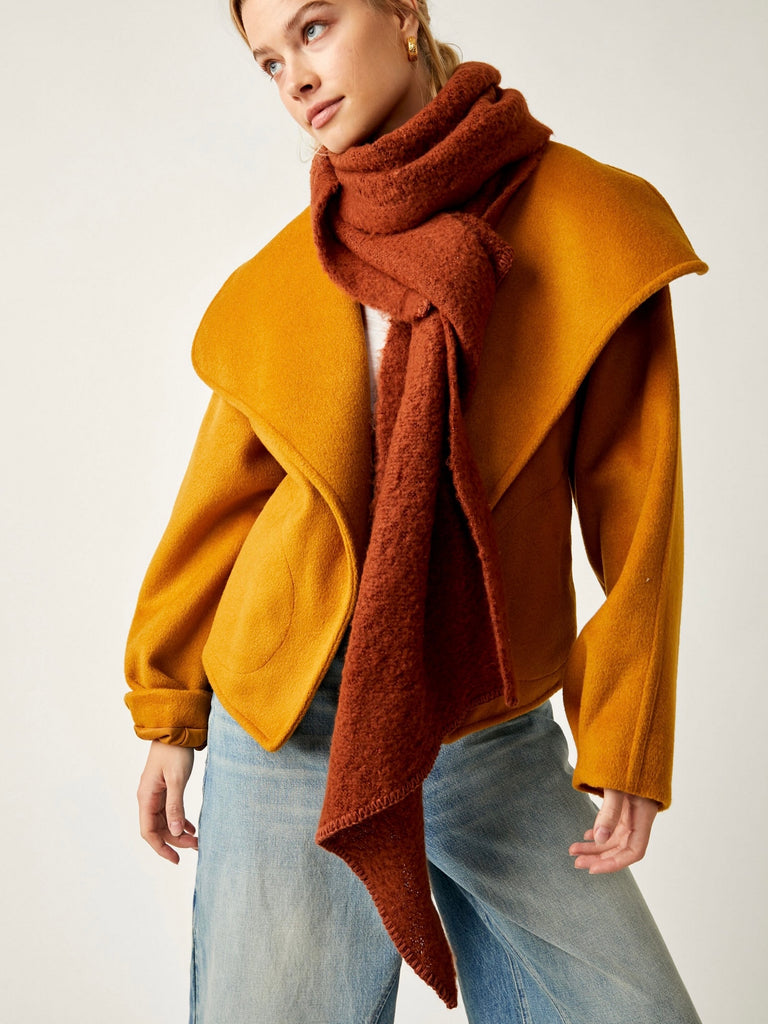 Rangeley Recycled Blend Scarf in Gingerbread
