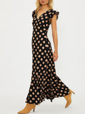 Elodie Dress in Midnight Polka Dot