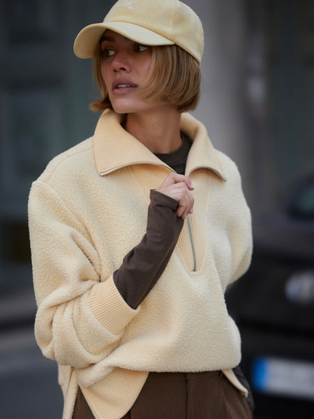 Jaylin Half Zip Fleece in Reed Yellow