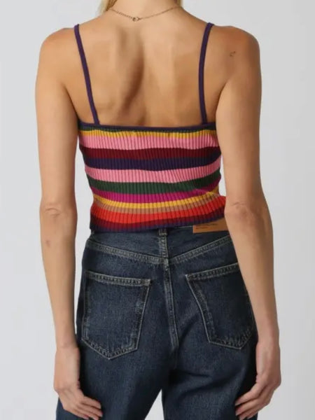 Sorted & Striped Cami in Violet Combo