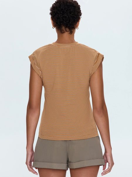 Olivia Tee in Dark Rum Stripe