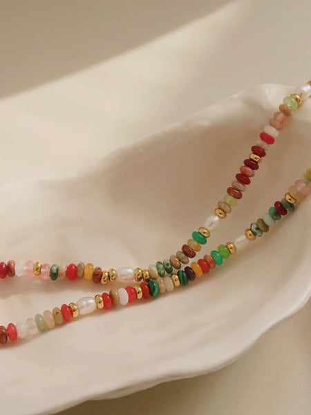 Sunny Color Beaded Necklace