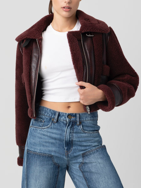 Anchor Points Jacket in Burgundy