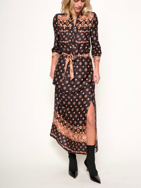 Cassie Dress in Charcoal Frost