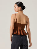Paislee Top in Brown