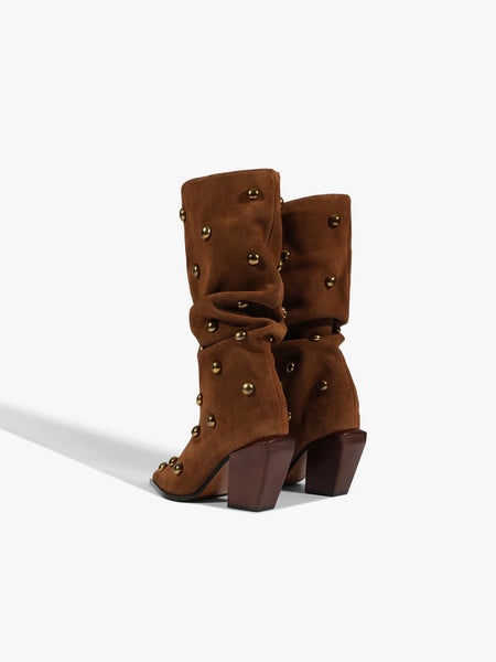 Tulsa Studs Boots in Pecan Brown