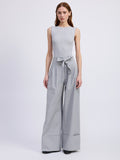 Christelle Pant in Grey Pinstripe