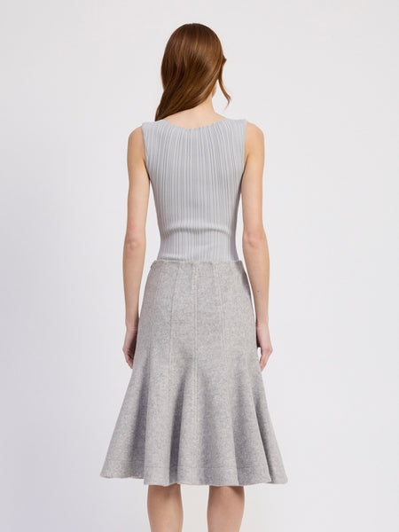 Reed Knit Bodysuit in Grey