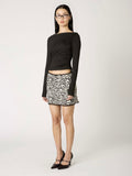 Brianna Skirt in Black & White Zebra