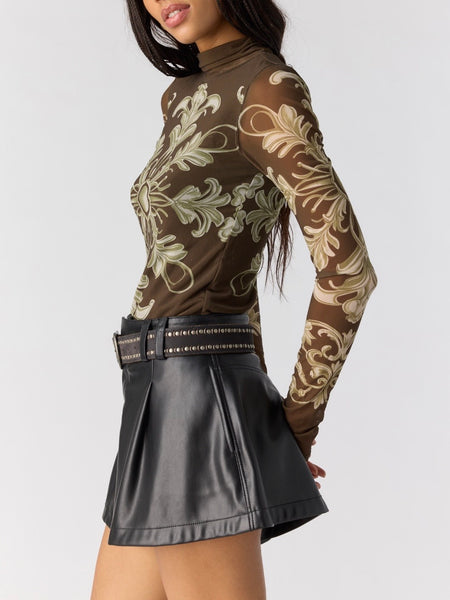 Jessa Long Sleeve in Olive Combo