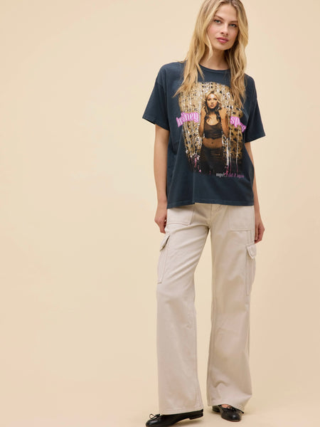 Britney Spears Oops I Did It Again Merch Tee in Vintage Black