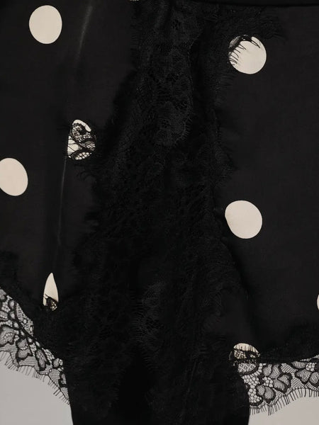 Show Your Spots Asymmetrical Tee in Black