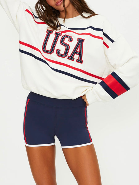 Devyn Oversized Sweatshirt in Firework Colorblock