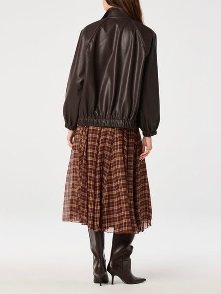 Fiori Skirt in Brown Plaid