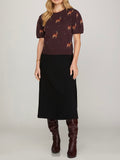 Dancing & Prancing Sweater in Wine