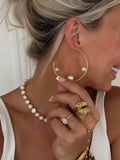 Pearl Oversized Hoops