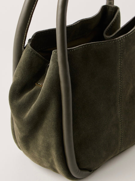 Barlow Bucket Bag in Dark Olive