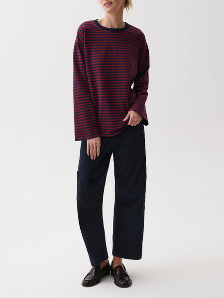 Reena Oversized Tee in Velvet Navy