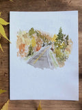 Autumn Road Art Print