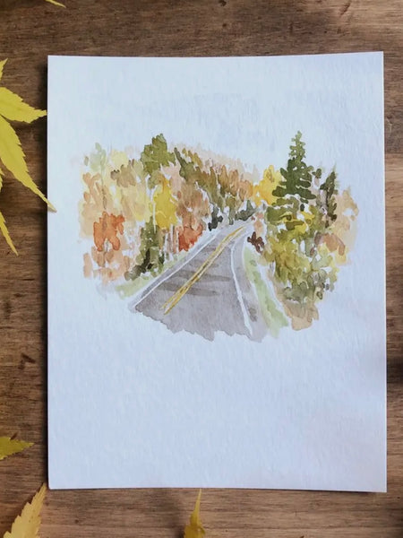 Autumn Road Art Print