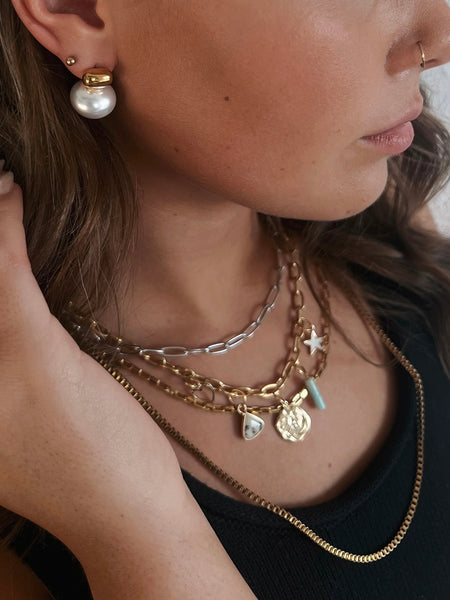 Emina Gold Pearl Drop Studs