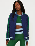 Flight Jacket in Ivy Colorblock