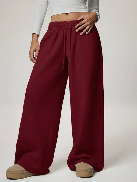 You Want A Fleece Of Me Sweatpants in Red