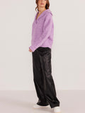 Mira Collared Sweater in Lilac