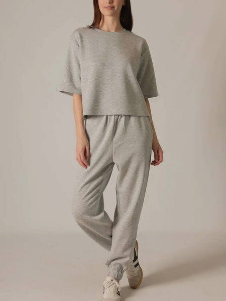 Hazel Overlap Back Top in Grey