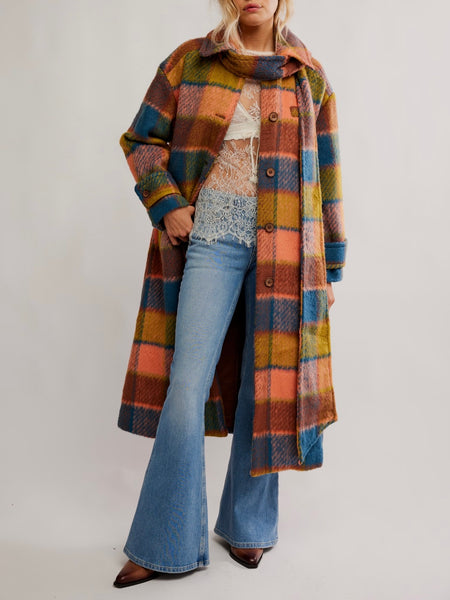 Dalton Woolen Jacket in Coral