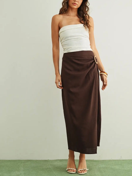 That's A Wrap Skirt in Brown