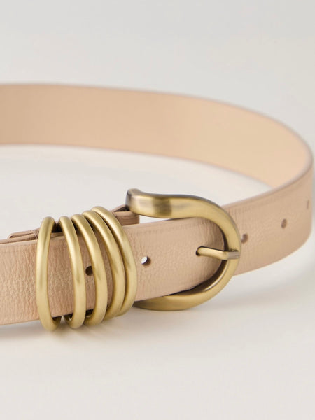 Rori Leather Belt in Cream