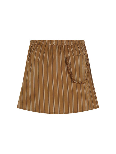 Off Duty Mini Skirt in Caramel Cafe