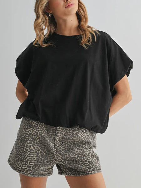 Cloudline Bubble Tee in Black