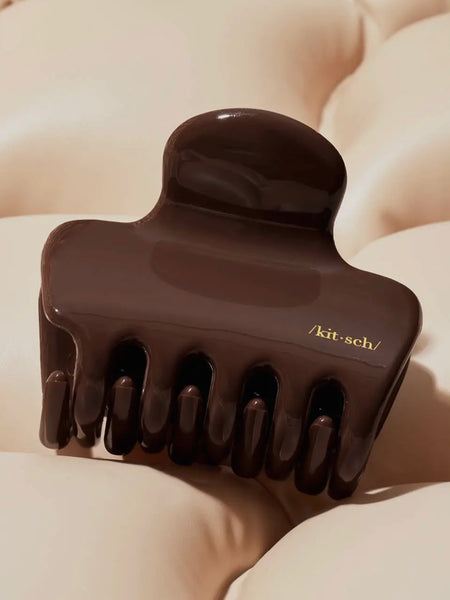 Recycled Plastic Puffy Cloud Clip in Chocolate